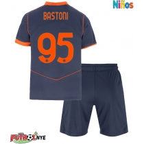 Camiseta Inter Milan Alessandro Bastoni #95 Tercera Equipación para niños 2025-26 manga corta (+ pantalones cortos)